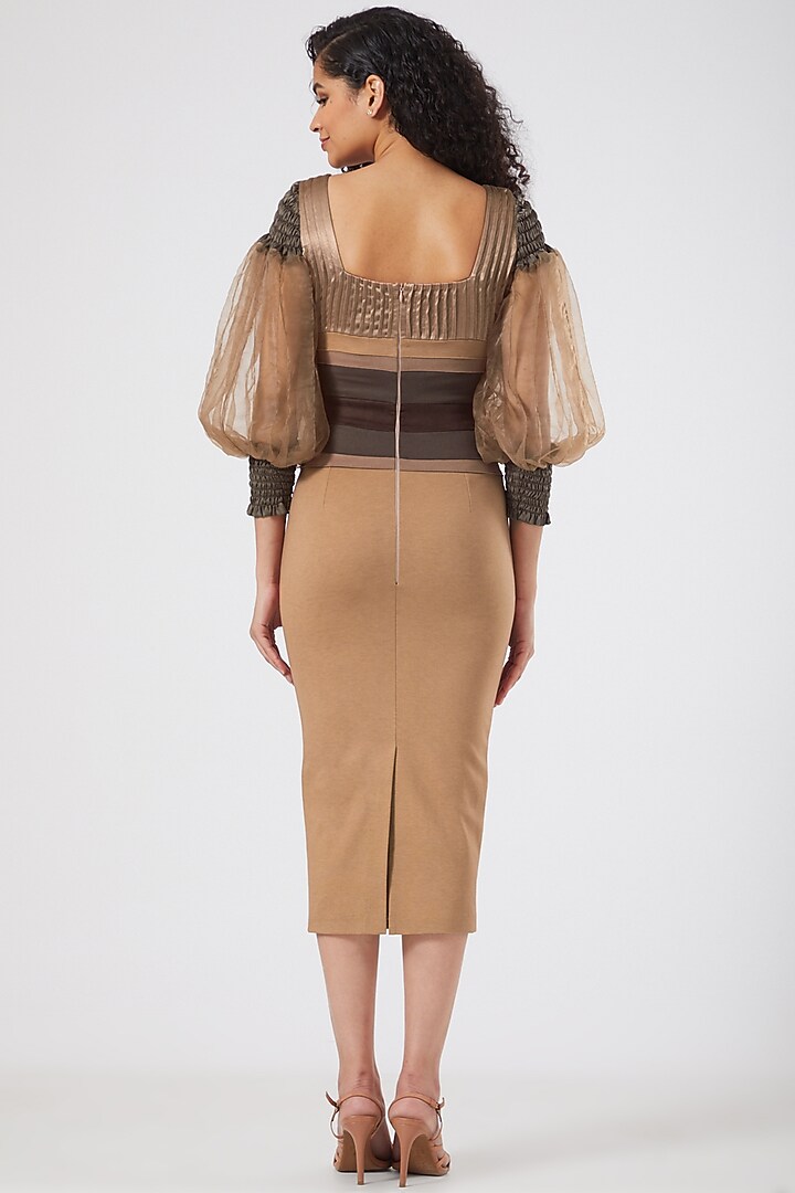 Nude Bodycon Bustier Top by Sameer Madan at Pernia's Pop Up Shop
