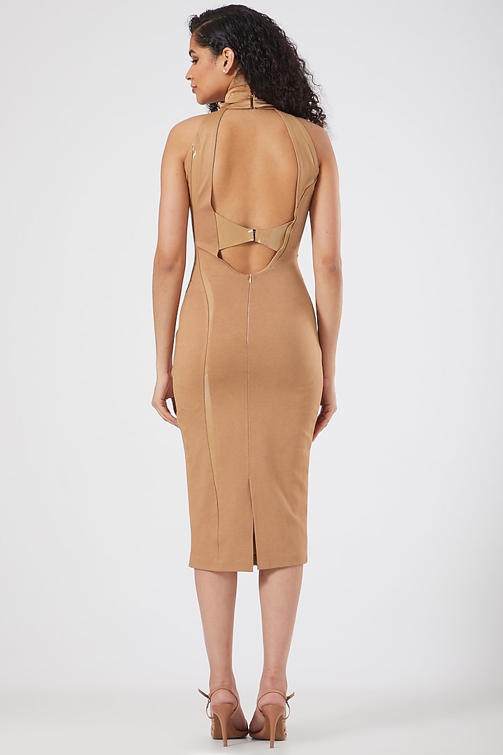 Nude Bodycon Dress Design by Sameer Madan at Pernia's Pop Up Shop 2026 Nude Bodycon Dress Design by Sameer Madan at Pernia's Pop Up Shop 2026