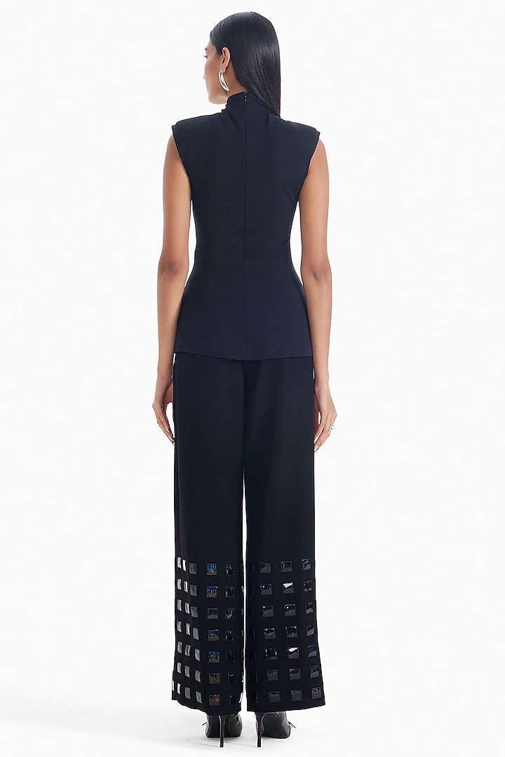 White Luxury Jersey Sleeveless Bodysuit by Sameer Madan at Pernia's Pop Up Shop