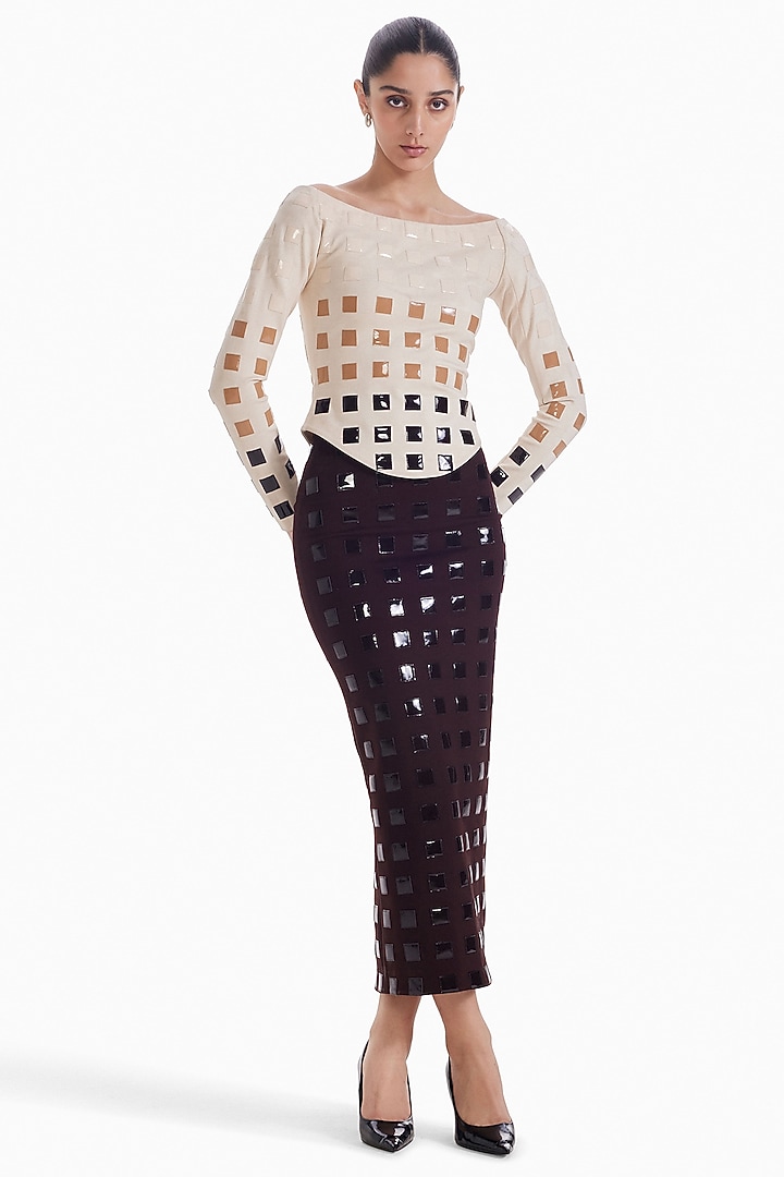 Almond Luxury Jersey Top by Sameer Madan at Pernia's Pop Up Shop