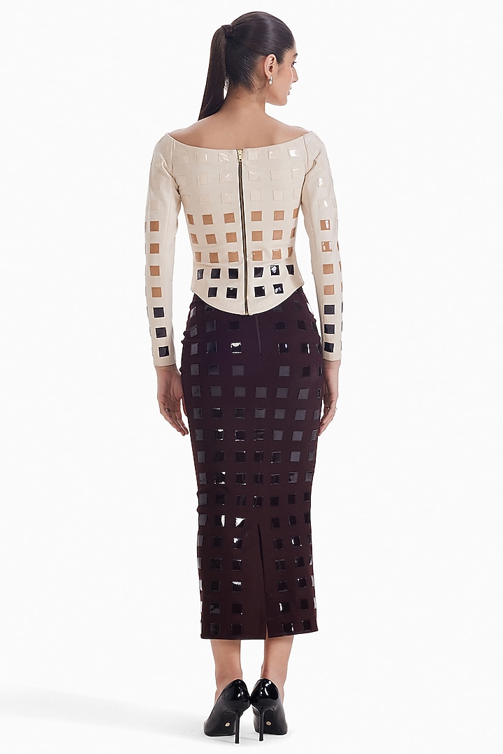 Almond Luxury Jersey Top by Sameer Madan at Pernia's Pop Up Shop