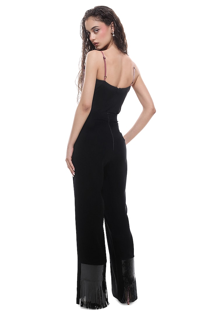 Multi-Colored Faux Leather & Jersey Bodysuit by Sameer Madan at Pernia's Pop Up Shop