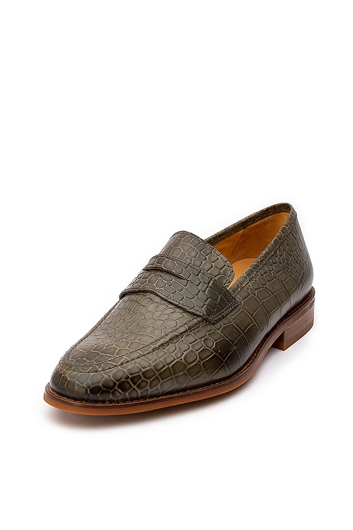 Brown Calf Leather Penny Loafers by Dapper Shoes Co. at Pernia's Pop Up Shop
