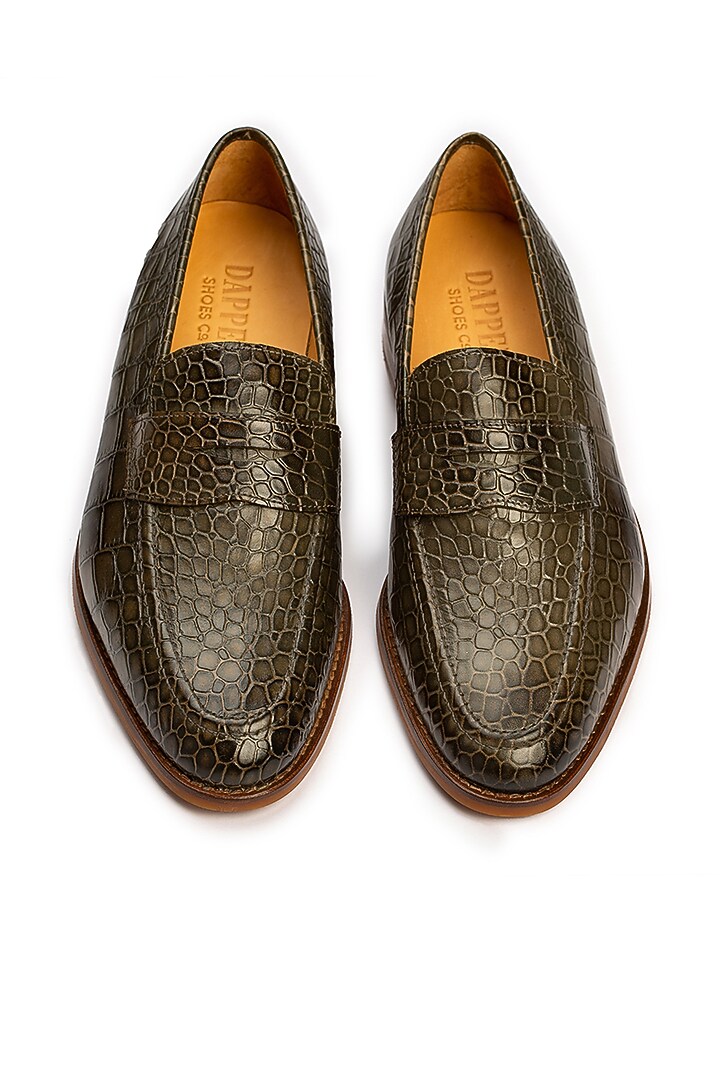 Brown Calf Leather Penny Loafers by Dapper Shoes Co. at Pernia's Pop Up Shop