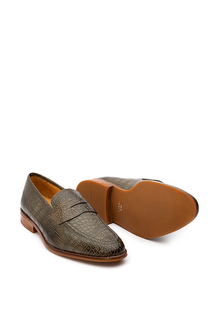 Brown Calf Leather Penny Loafers by Dapper Shoes Co. at Pernia's Pop Up Shop
