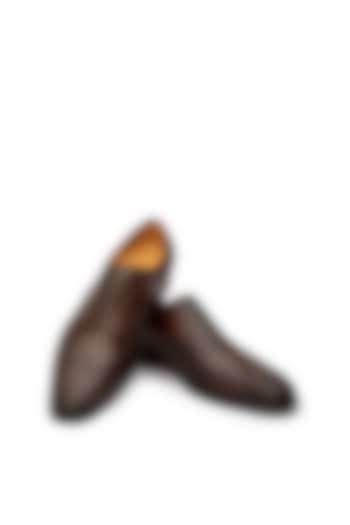 Dark Brown Calf Leather Oxford Shoes by Dapper Shoes Co.