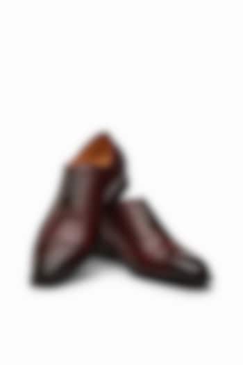 Burgundy Calf Leather Oxford Shoes by Dapper Shoes Co.