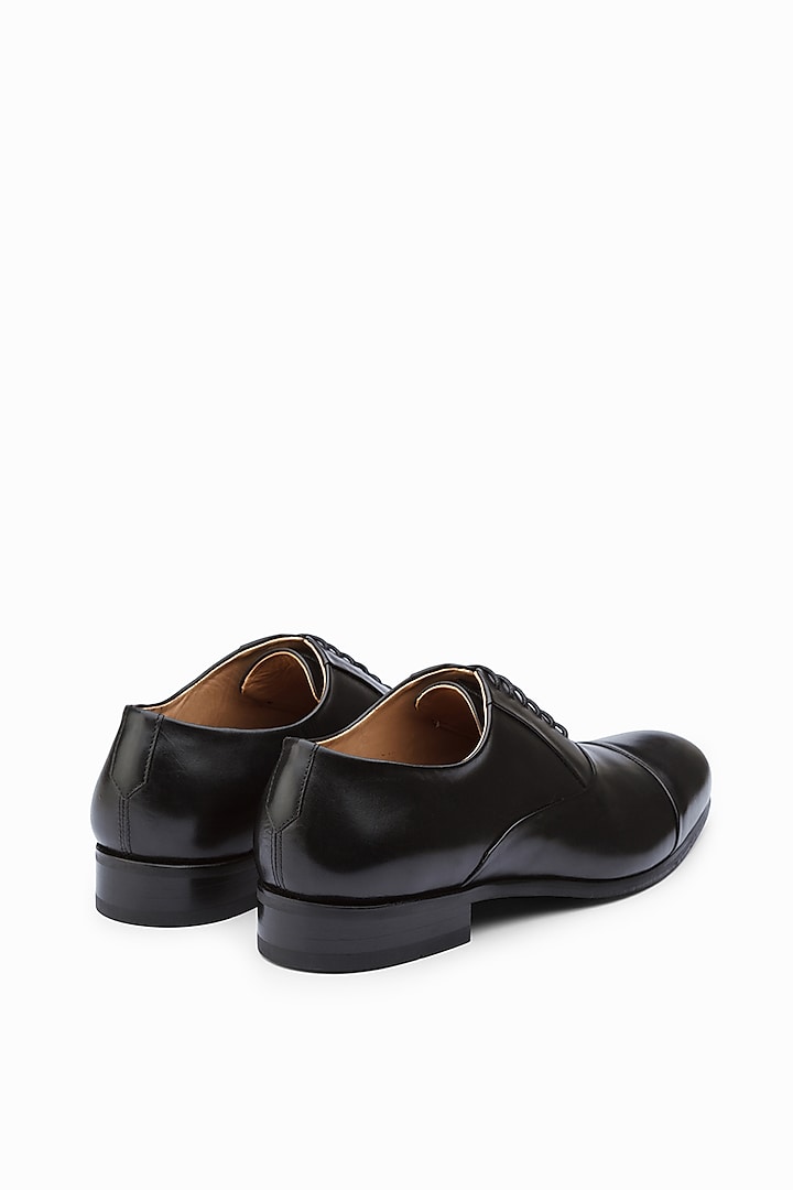 Black Calf Leather Oxford Shoes by Dapper Shoes Co. at Pernia's Pop Up Shop