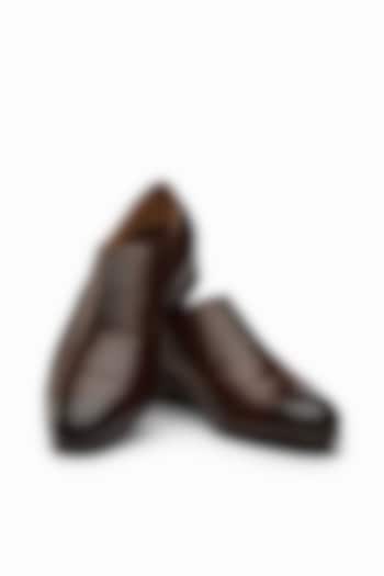 Dark Brown Calf Leather Oxford Shoes by Dapper Shoes Co.