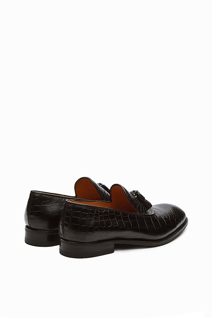 Black Calf Leather Loafers by Dapper Shoes Co. at Pernia's Pop Up Shop