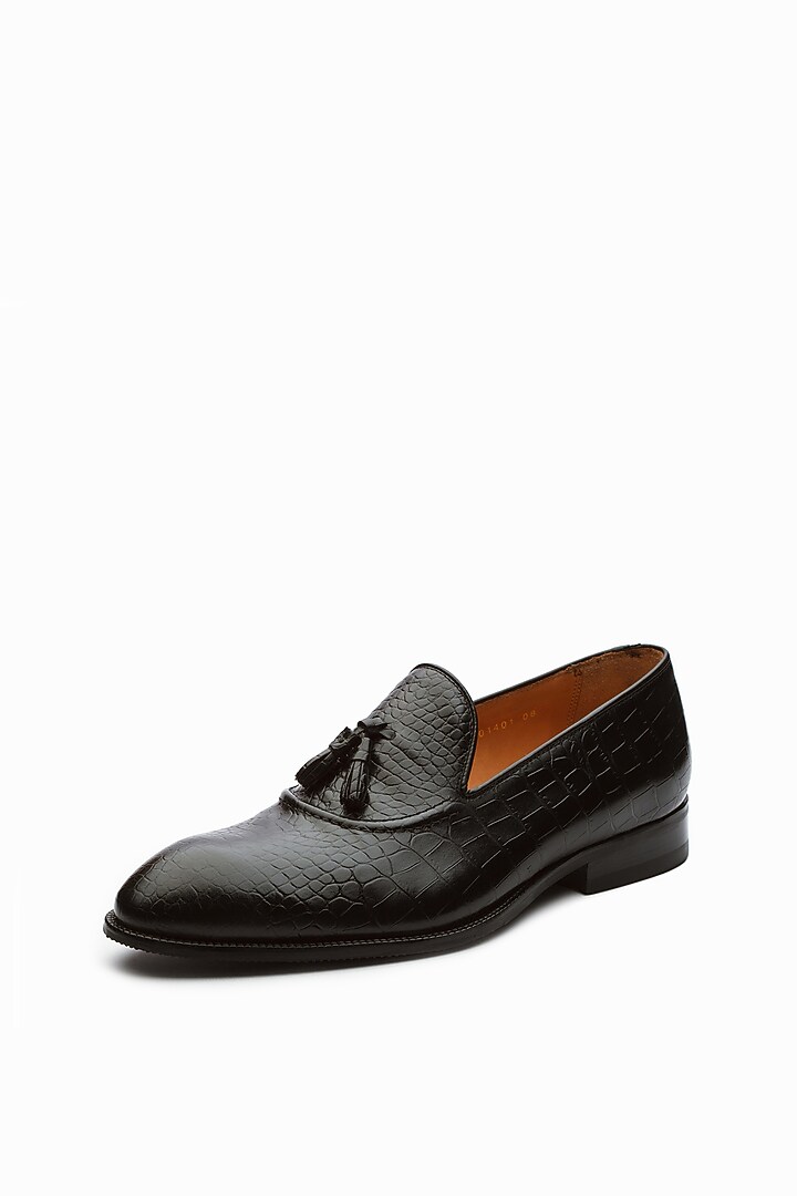 Black Calf Leather Loafers by Dapper Shoes Co. at Pernia's Pop Up Shop