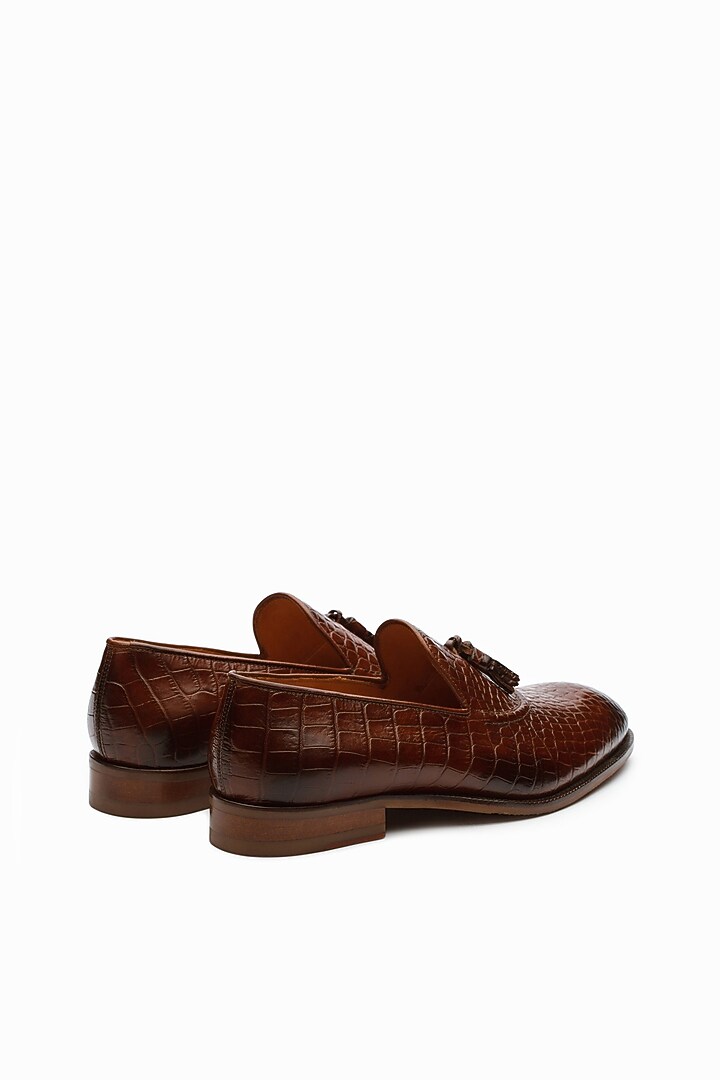 Brown Calf Leather Loafers by Dapper Shoes Co. at Pernia's Pop Up Shop