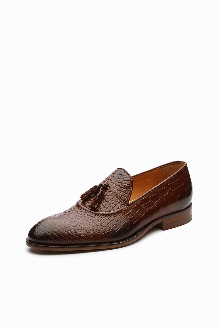 Brown Calf Leather Loafers by Dapper Shoes Co. at Pernia's Pop Up Shop