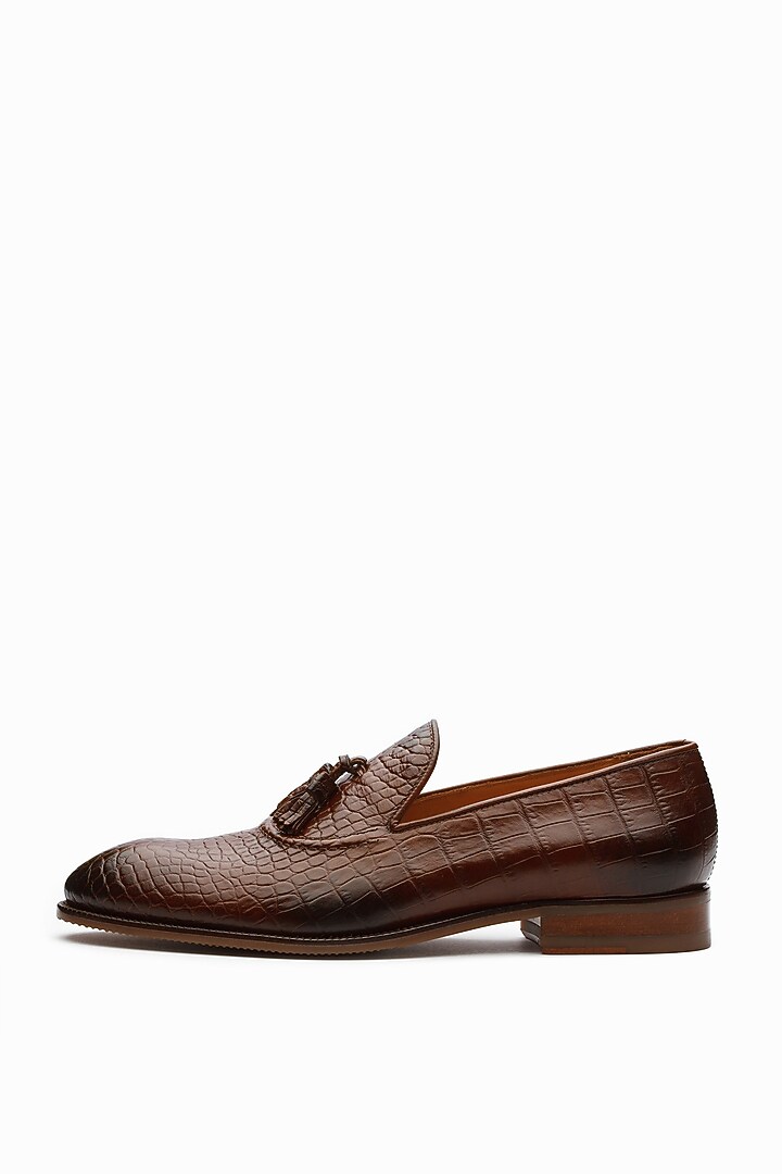 Brown Calf Leather Loafers by Dapper Shoes Co. at Pernia's Pop Up Shop