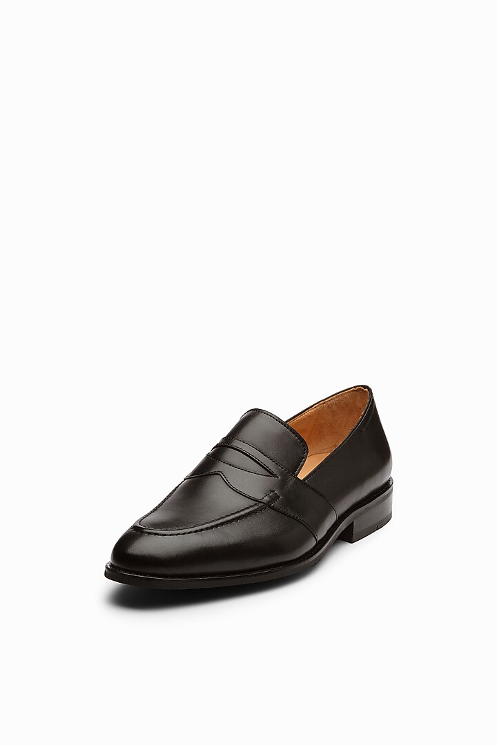 Black Calf Leather Oxfords by Dapper Shoes Co. at Pernia's Pop Up Shop