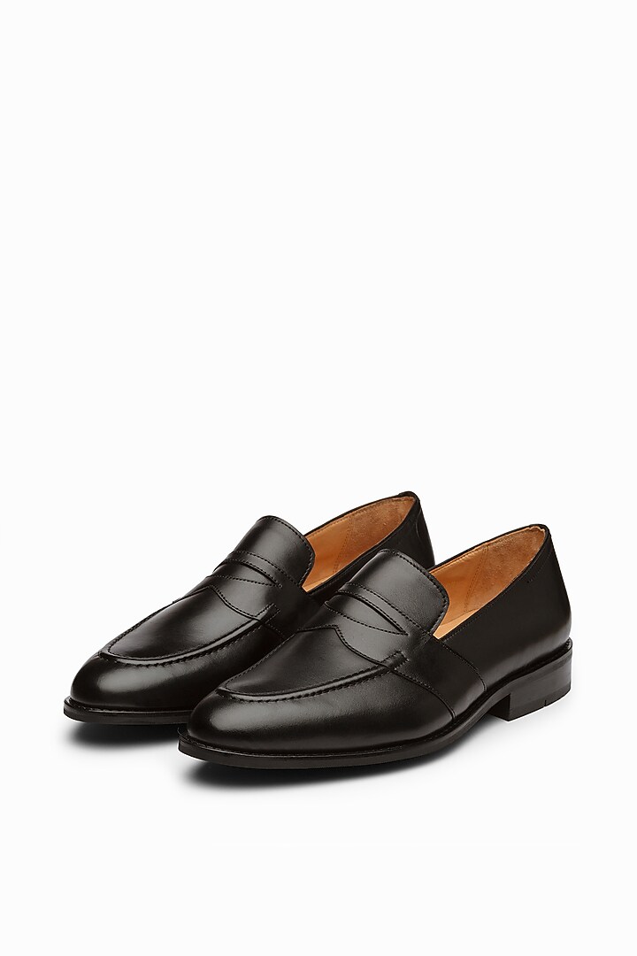 Black Calf Leather Oxfords by Dapper Shoes Co. at Pernia's Pop Up Shop