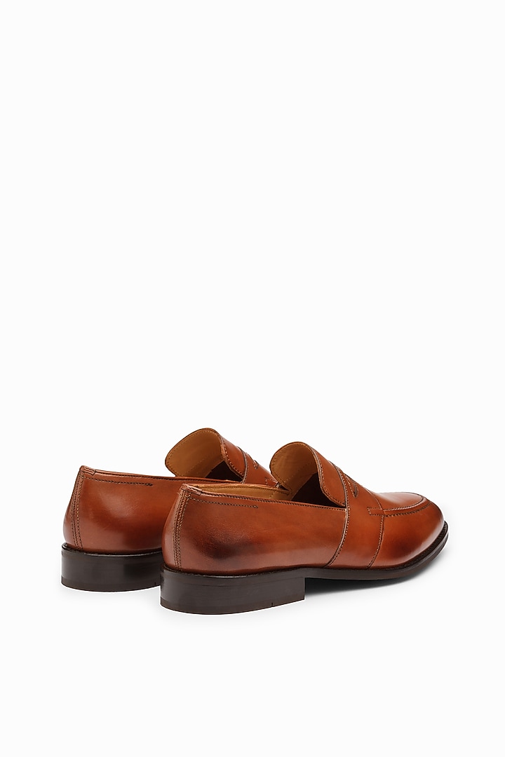Cognac Calf Leather Oxfords by Dapper Shoes Co. at Pernia's Pop Up Shop