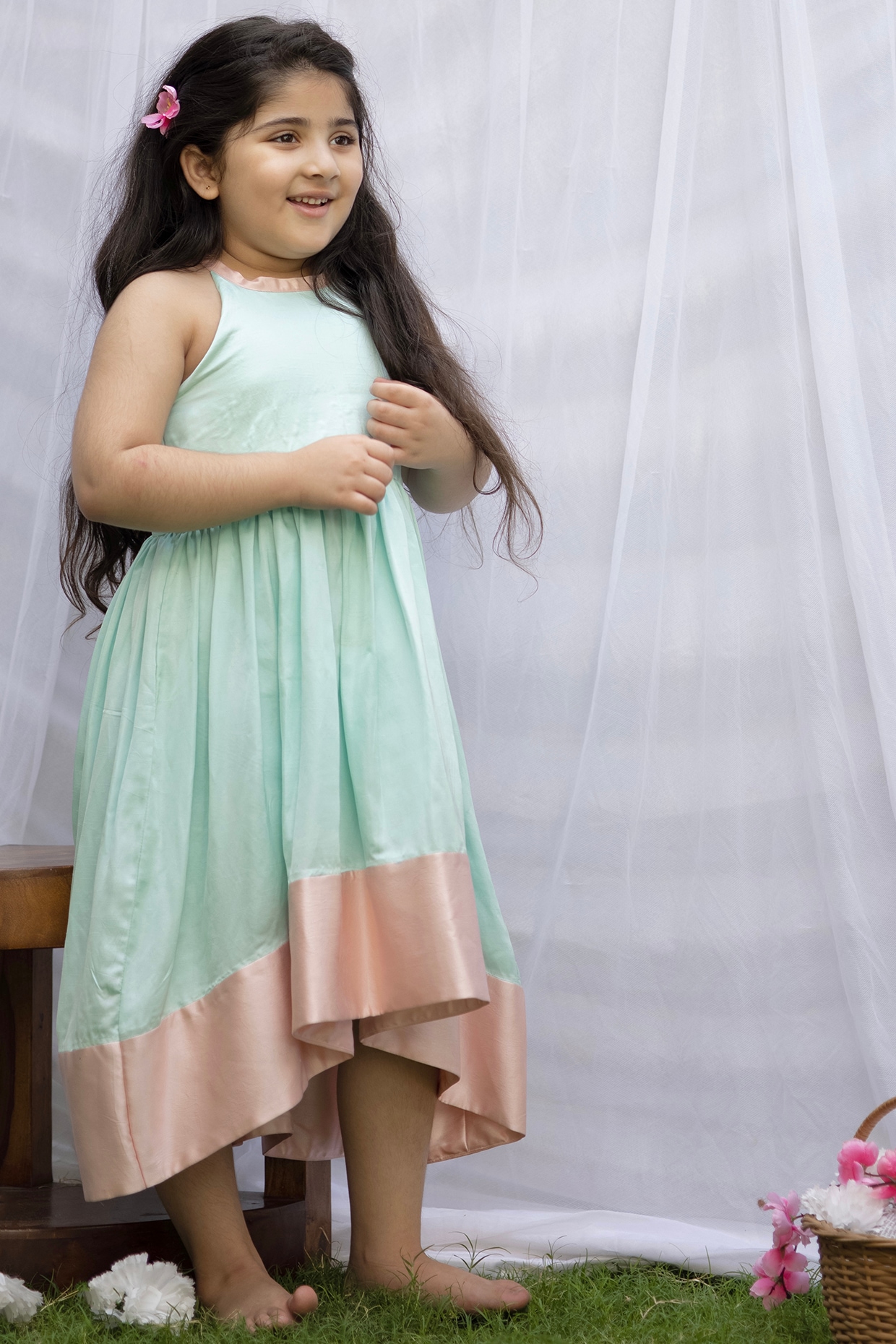 Silk blue attractive party wear gown - G3-GGO00087 | G3fashion.com | Kids  fashion dress, Gowns for girls, Frocks for girls