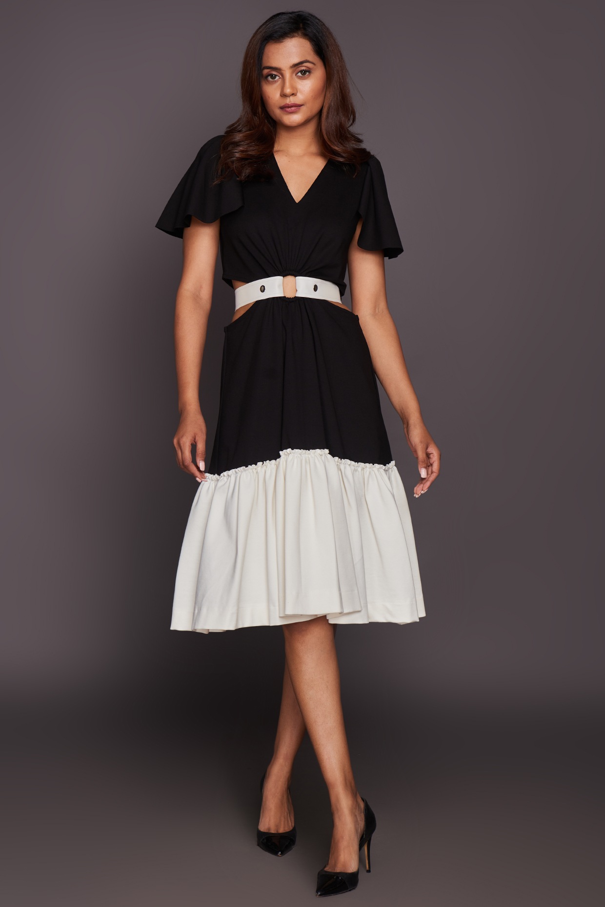 Black Satin Embellished Side Cut Out Maxi Dress | PrettyLittleThing USA