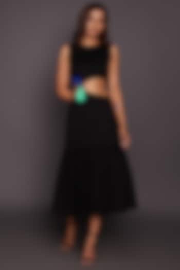 Black Sleeveless Dress by Deepika Arora