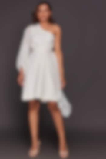 White Roma One-Shoulder Summer Dress by Deepika Arora at Pernia's Pop Up Shop