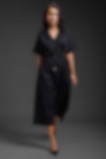 Black Cotton Jumpsuit by Deepika Arora at Pernia's Pop Up Shop