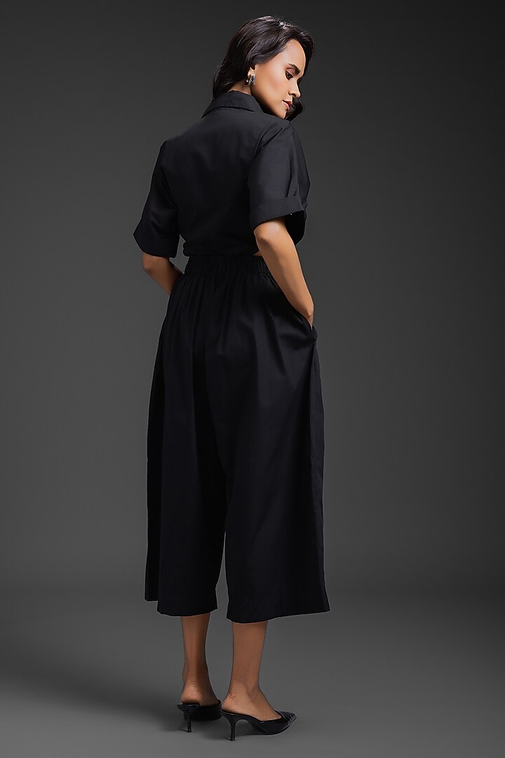 Black Cotton Jumpsuit by Deepika Arora at Pernia's Pop Up Shop