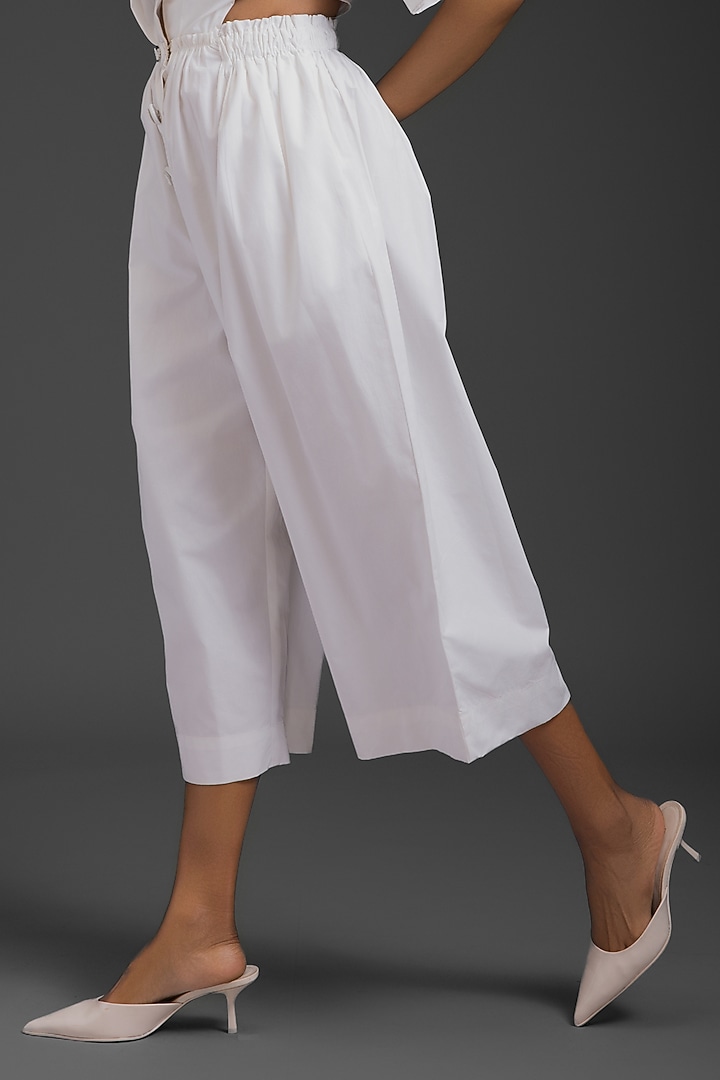 White Cotton Jumpsuit by Deepika Arora at Pernia's Pop Up Shop