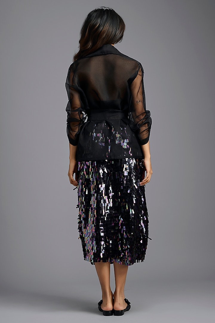 Multi-Colored Sequins Midi Skirt by Deepika Arora at Pernia's Pop Up Shop