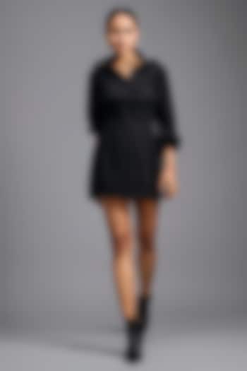 Black Cotton Co-Ord Set by Deepika Arora at Pernia's Pop Up Shop