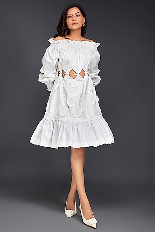 Buy Knee Length Frill Dress for Women Online from India's Luxury Designers  2026