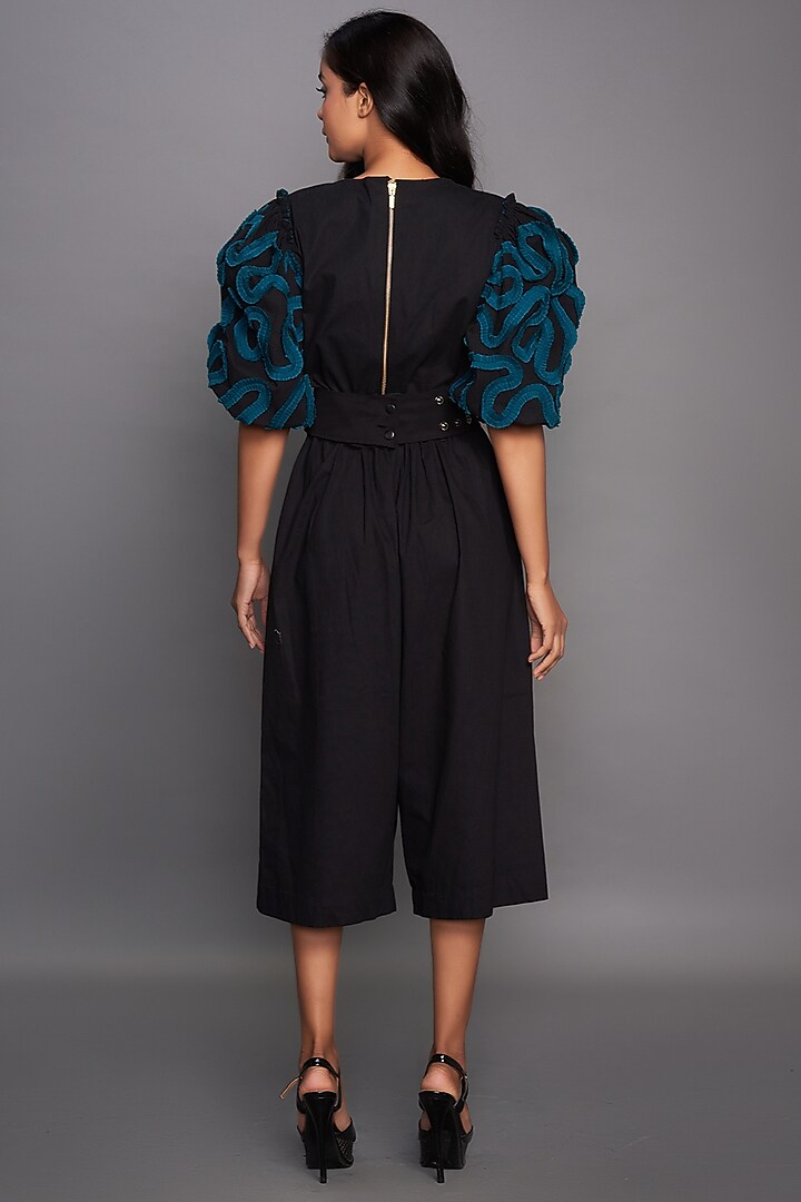 Black Culotte Pant Set by Deepika Arora at Pernia's Pop Up Shop