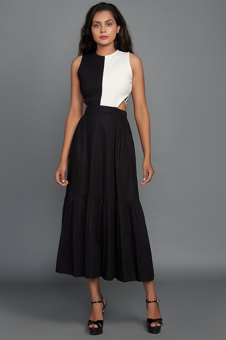 Black & White Maxi Summer Dress by Deepika Arora at Pernia's Pop Up Shop