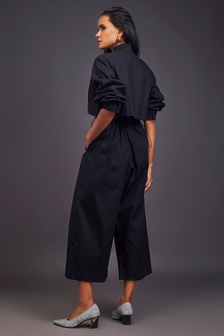 Black Cotton Jumpsuit by Deepika Arora at Pernia's Pop Up Shop