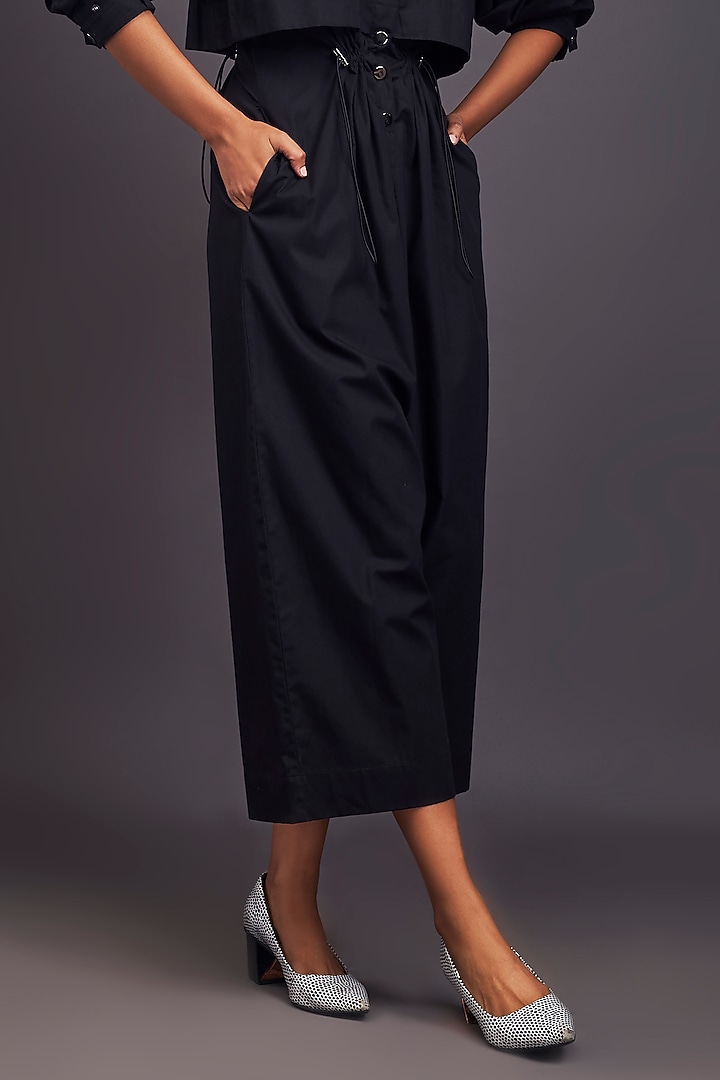 Black Cotton Jumpsuit by Deepika Arora at Pernia's Pop Up Shop