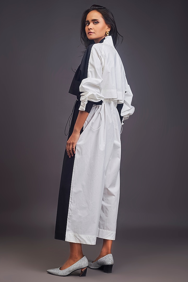 Black & White Cotton Jumpsuit by Deepika Arora at Pernia's Pop Up Shop