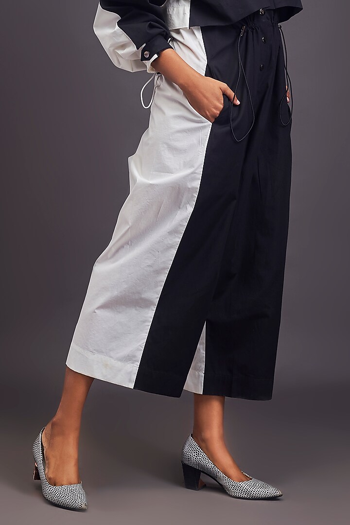 Black & White Cotton Jumpsuit by Deepika Arora at Pernia's Pop Up Shop