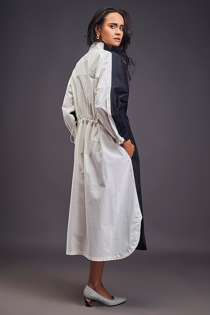 Black & White Cotton Oversized Summer Dress by Deepika Arora at Pernia's Pop Up Shop