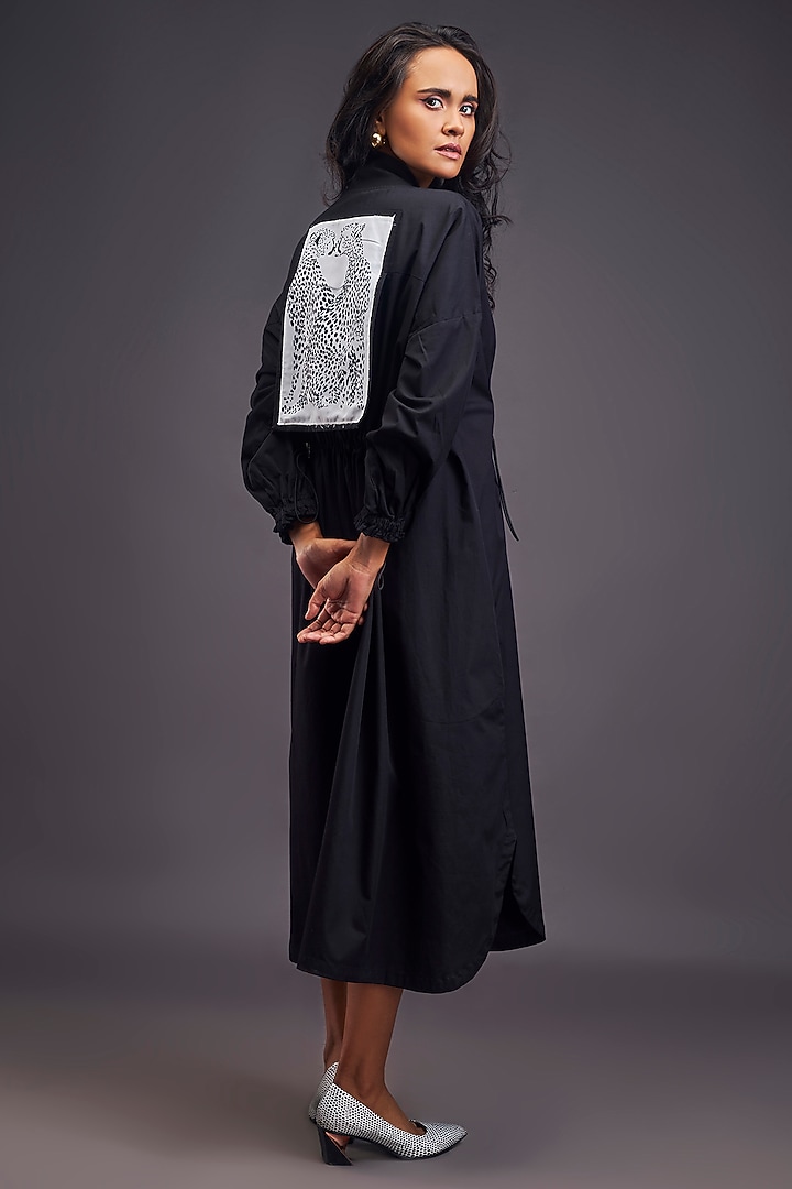 Black Cotton Oversized Summer Dress by Deepika Arora at Pernia's Pop Up Shop