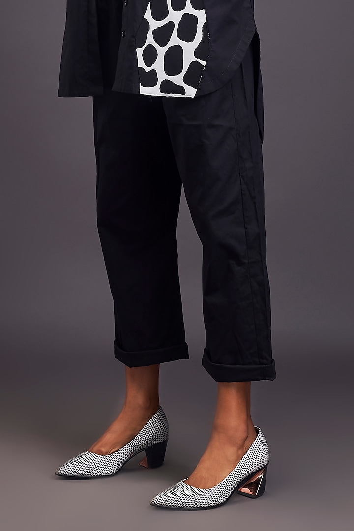 Black Cotton Patch Work Co-Ord Set by Deepika Arora at Pernia's Pop Up Shop
