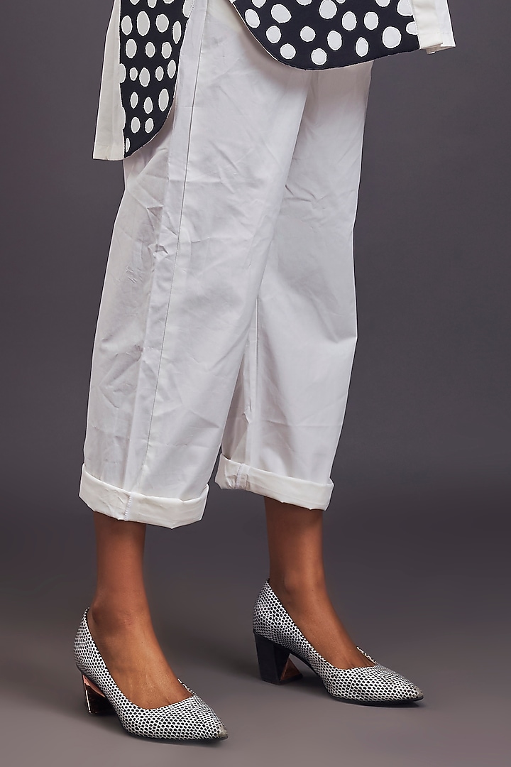 White Cotton Patch Work Co-Ord Set by Deepika Arora at Pernia's Pop Up Shop