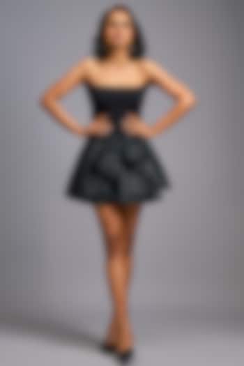 Black Roma Strapless Mini Vacation Dress by Deepika Arora at Pernia's Pop Up Shop