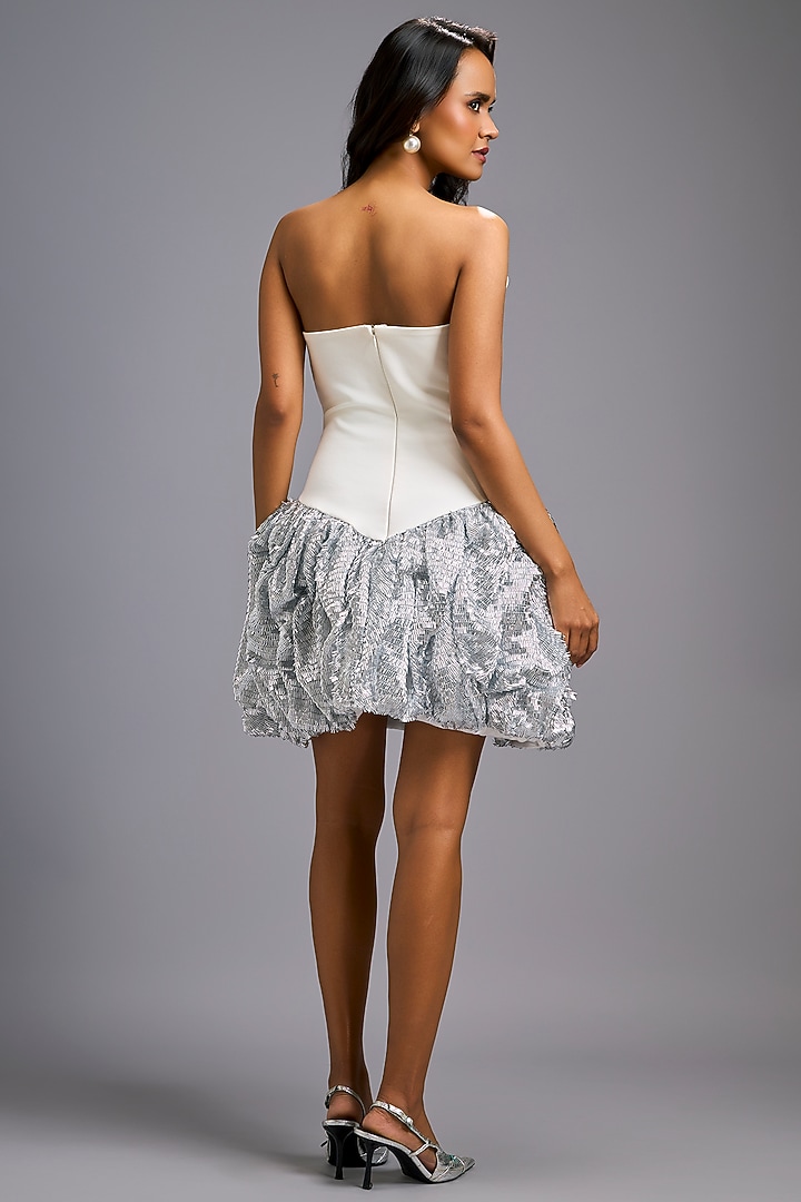 White Roma Embroidered Structured Vacation Dress by Deepika Arora at Pernia's Pop Up Shop