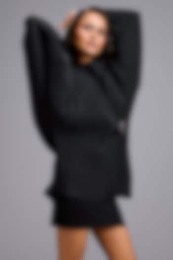 Black Pleated Top by Deepika Arora at Pernia's Pop Up Shop