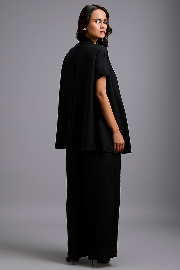 Black Linen Co-Ord Set by Deepika Arora at Pernia's Pop Up Shop
