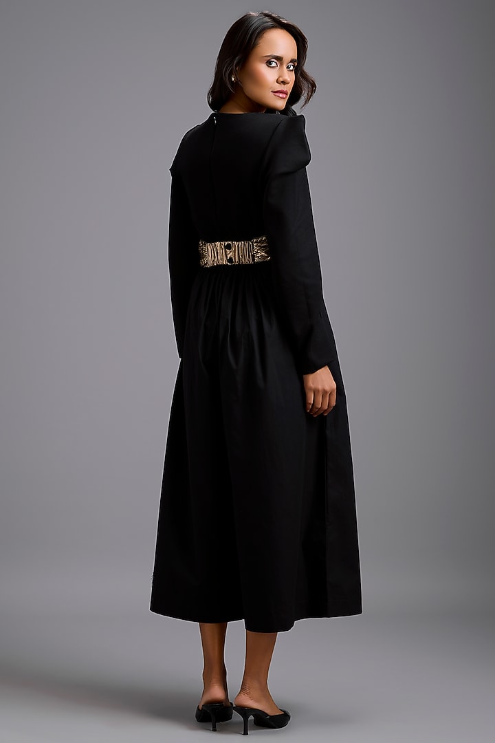 Black Ponte Roma Jumpsuit by Deepika Arora at Pernia's Pop Up Shop