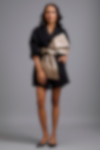 Black Cotton Playsuit by Deepika Arora at Pernia's Pop Up Shop