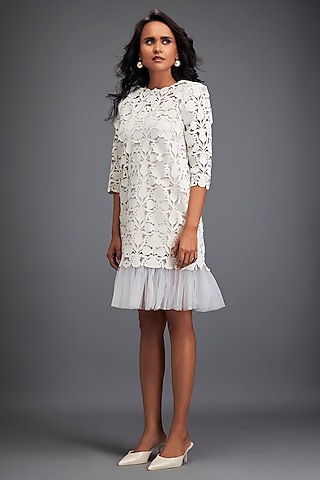 long sleeve white graduation dress White Long Sleeves Homecoming Dress with Pleated,White Graduation Dres –  Simplepromdress