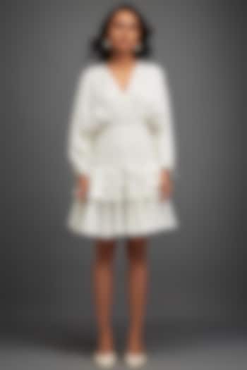 White Rozella Crepe Summer Dress by Deepika Arora at Pernia's Pop Up Shop