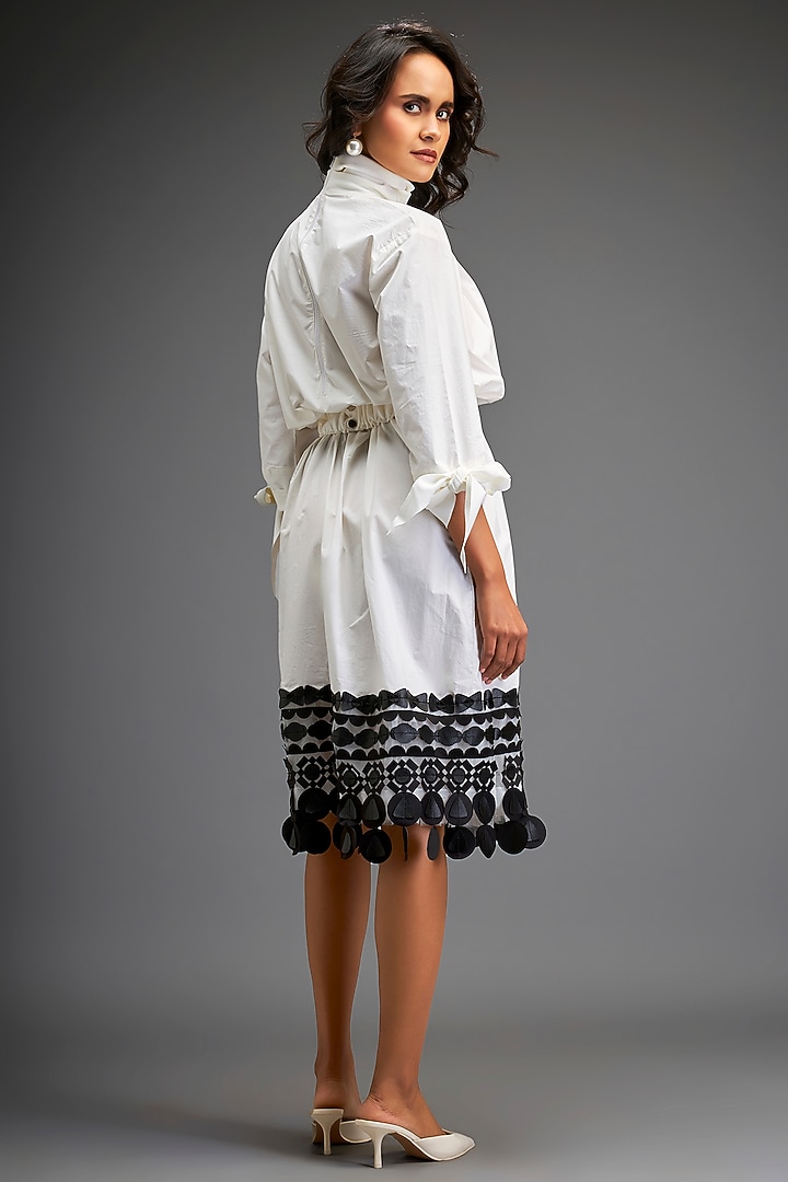 White Cotton Midi Summer Dress by Deepika Arora at Pernia's Pop Up Shop